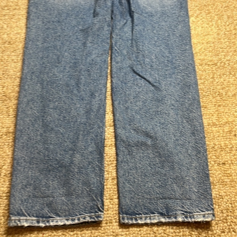 We The Free People Fast Times High Rise Distressed Button Fly Mom Jean - Picture 8 of 9